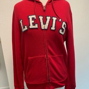 Levi's Red Zip-Up Hoodie